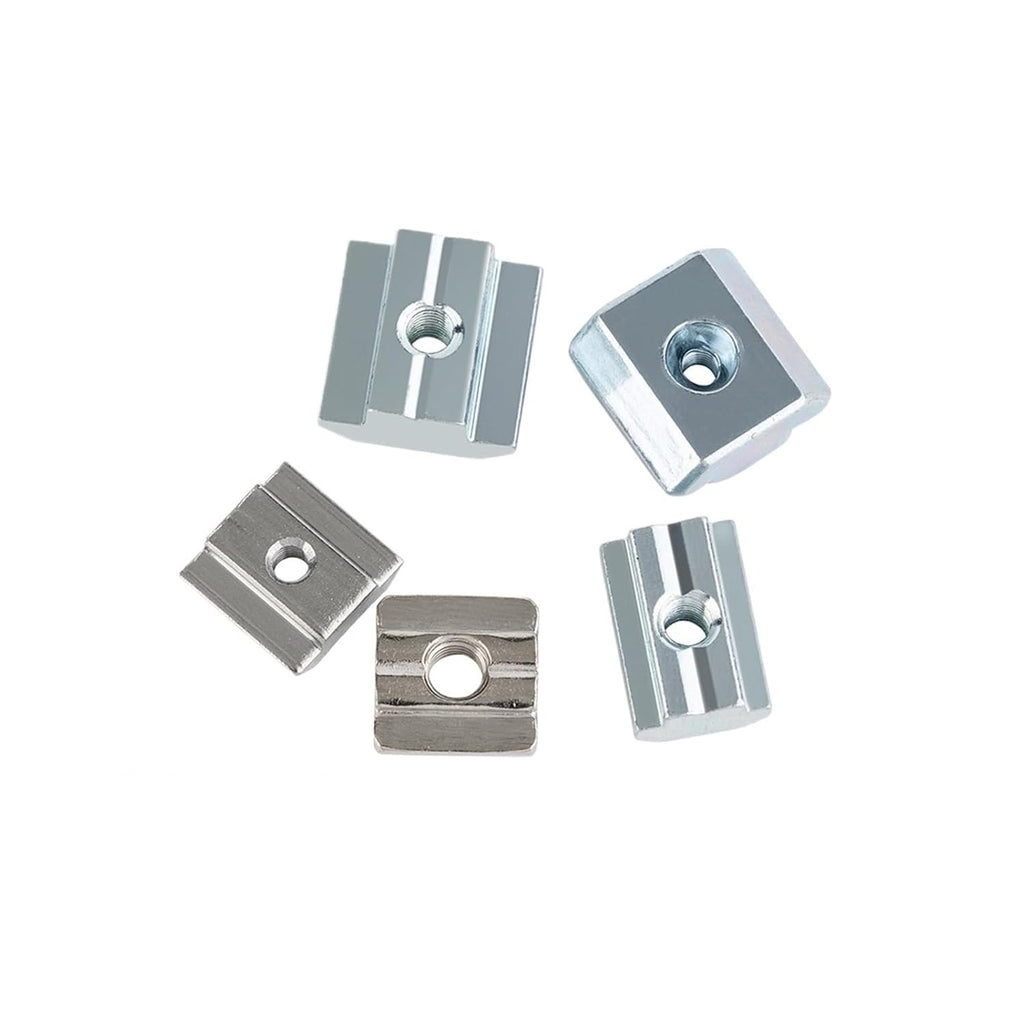 50Pcs M3 M4 M5 M6 T Block Square Nuts T-Track Sliding Hammer for Fastener Aluminum Profile 2020(20M5)