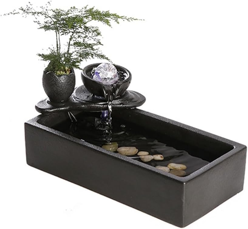 GUERNSEY Tabletop Fountain Circulating Water Office Desktop Decoration Coffee Table Fountain Small Ornaments Study Desk Fountain Indoor Fountain