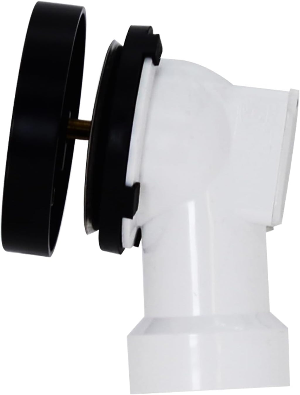 Westbrass D50P35SRE-62 35' Cable Drive Bathtub Drain Trim with Rotary Overflow Cover Knob, Pop-Up Stopper Sch. 40 PVC Fittings, Matte Black