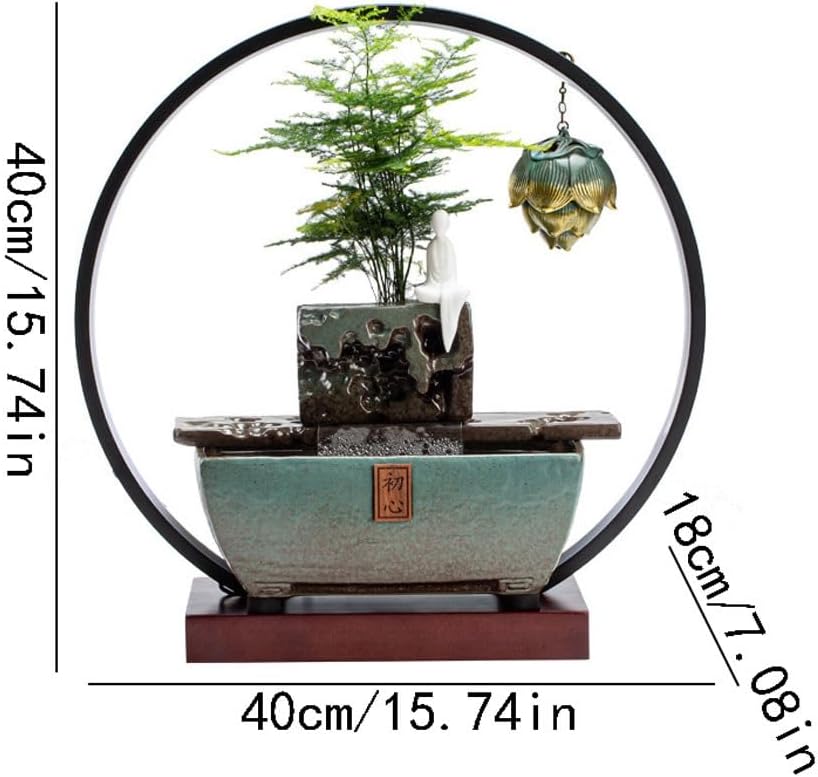 GUERNSEY Tabletop Fountain Home Creative Desktop Fountain Living Room Desktop Water Ornaments Indoor Desktop Decorations Office Ceramic Ornaments Indoor Waterfall Feature Indoor Fountain
