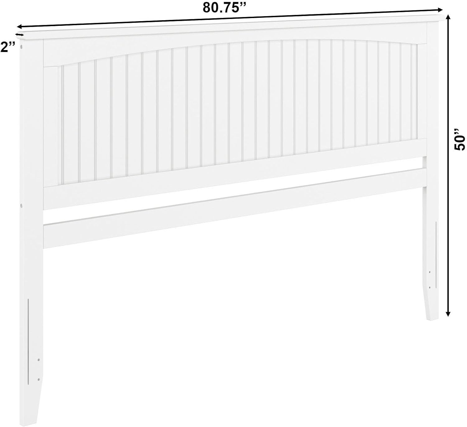 AFI, Nantucket King Solid Wood Panel Headboard, White