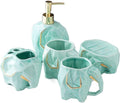 Bathroom Accessory Set Bathroom Accessories Set Bathroom Accessory Set Geometric Cute Elephant Soap Dispenser for Liquid Soap Or Lotion Bath Accessory Set (Green)