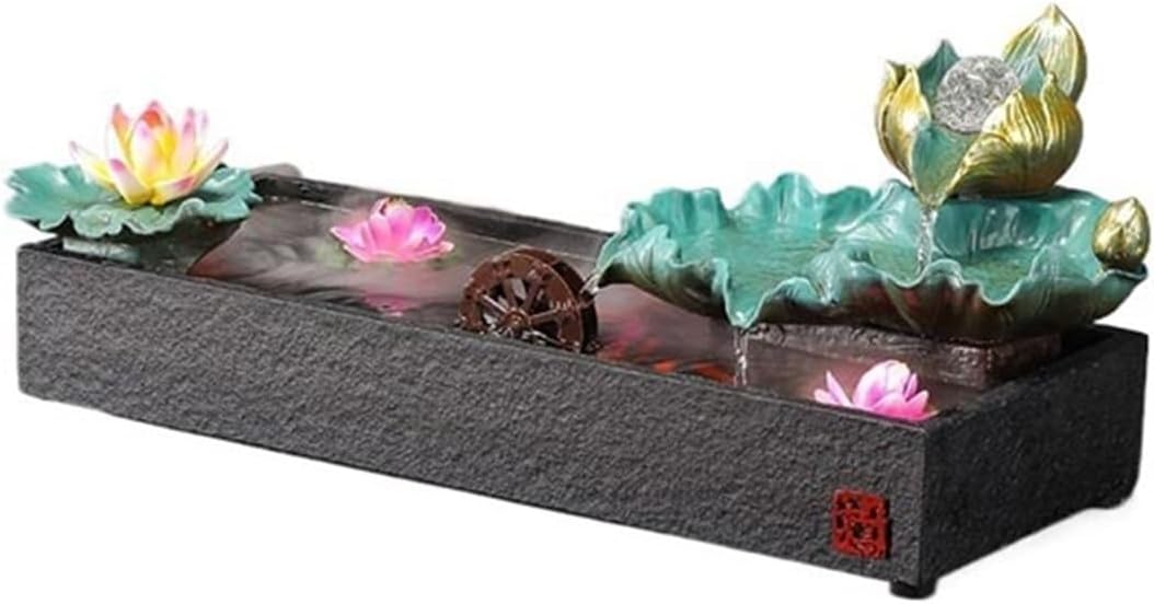 Tabletop Tabletop Fountain, Meditation Indoor Waterfall Feature for Home Office Bedroom Relaxation Decor(Medium)