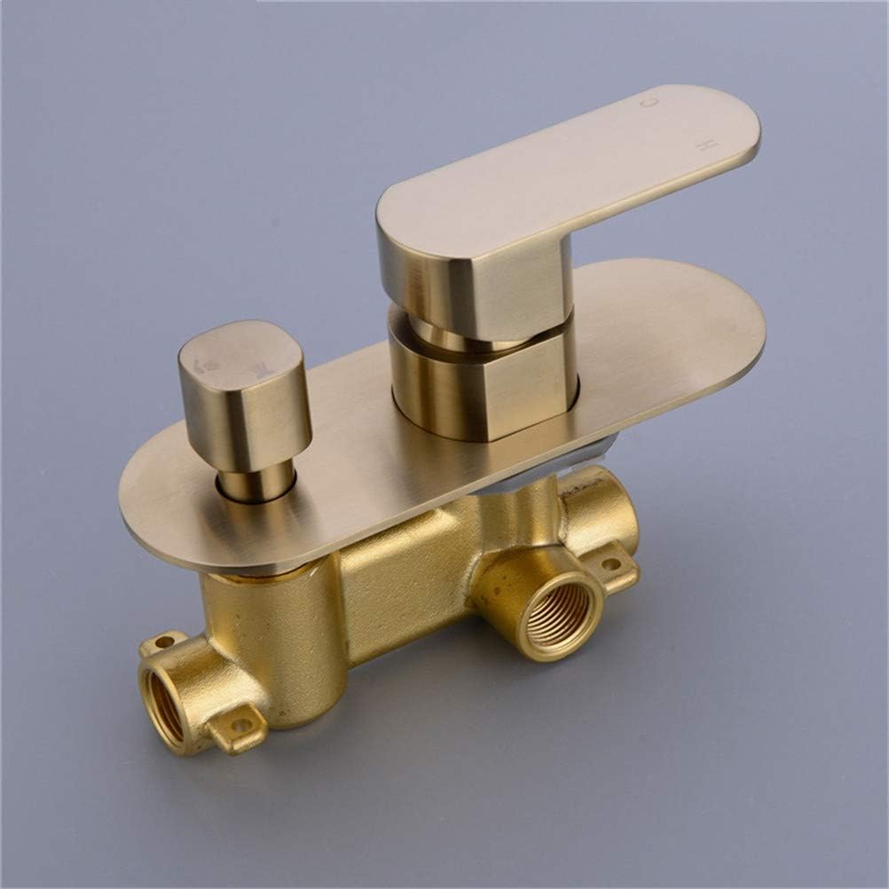 Bathtub faucets and Shower Heads Shower Set Mixer Valve 2 Function Bathtub Mixer Taps Hot and Cold Wall Mounted Bathroom Shower Faucet with Hand Shower,Gold.1