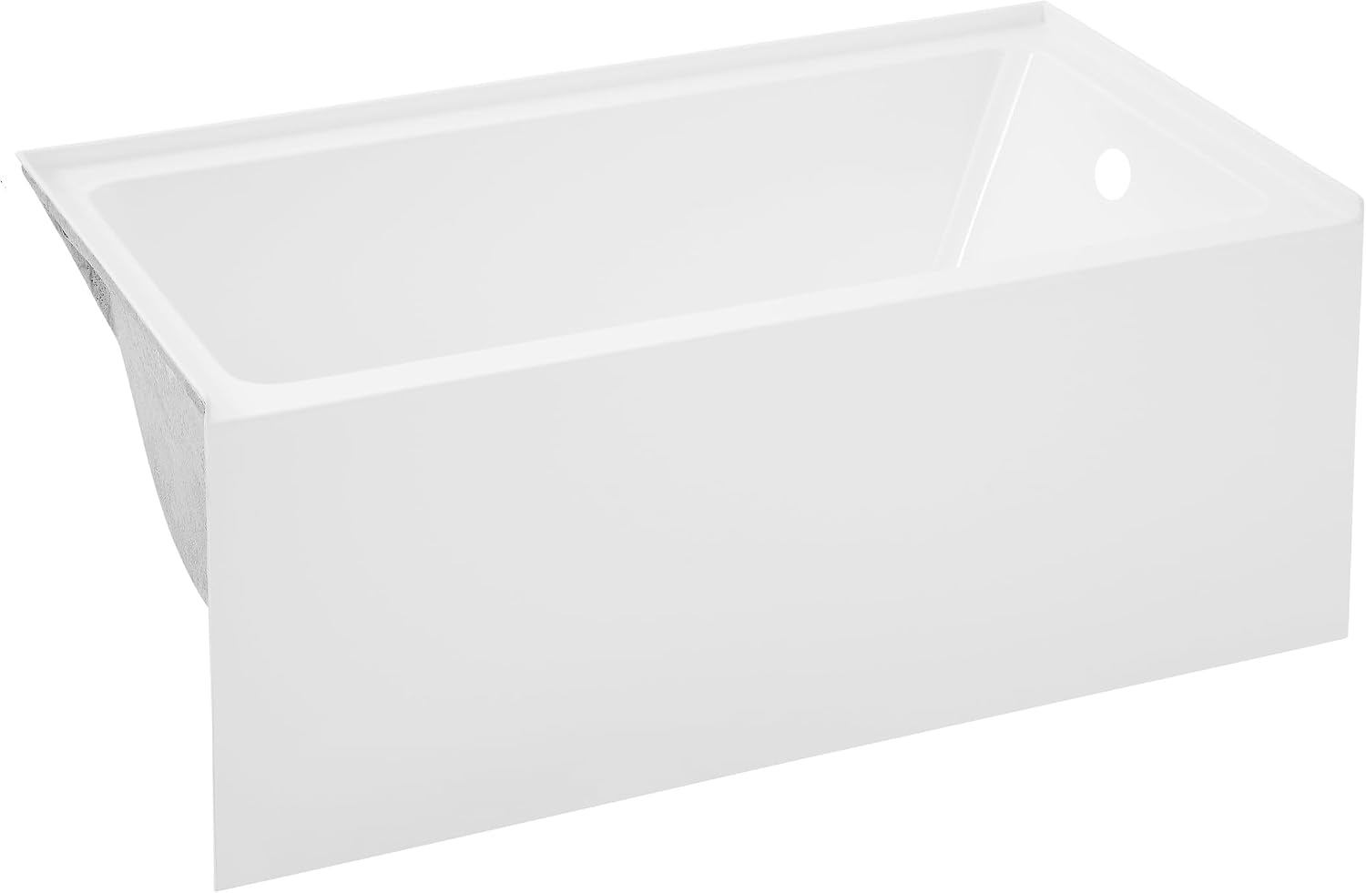 Voltaire 54 x 30 Skirted Right Drain Soaking Alcove Bathtub in Glossy White