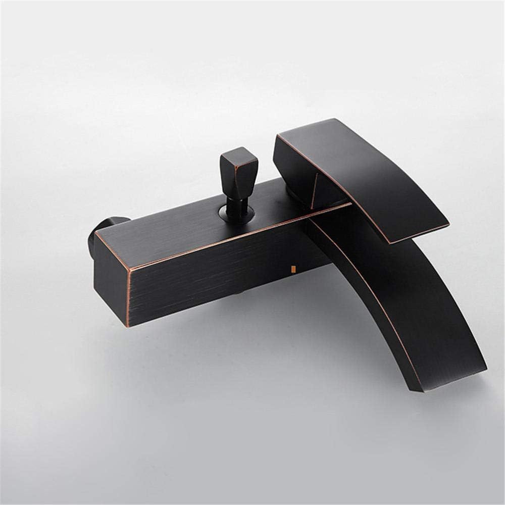 Bathroom Faucet Shower Set Black Square Tube Single Handlebath Shower Faucet Bathtub hot and Cold Water Antique Brass Shower Faucet Set