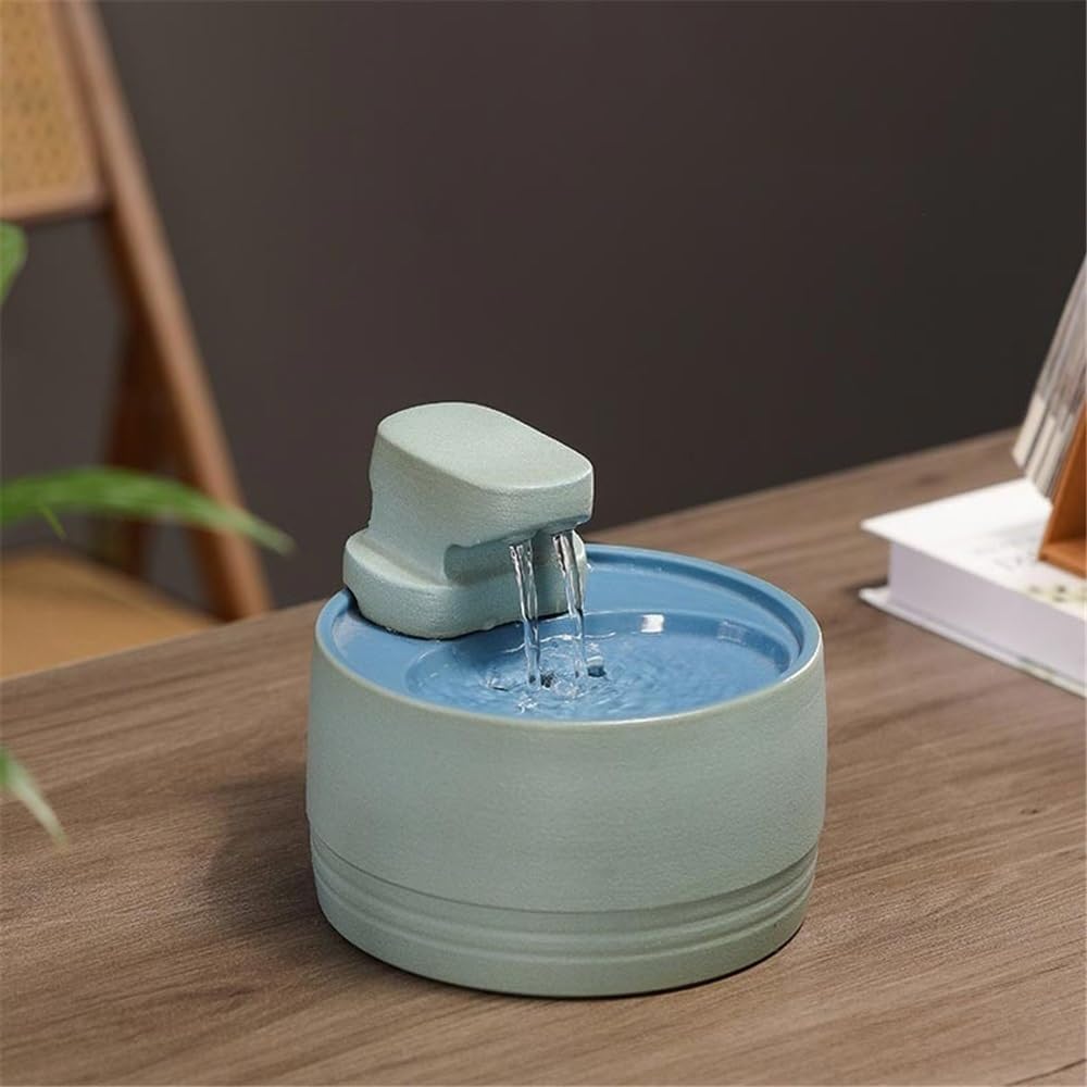 Tabletop Tabletop Fountain Home Waterfall, Desktop Décor Soothing Sound Meditation Relaxing Water Feature Decor(Blue)