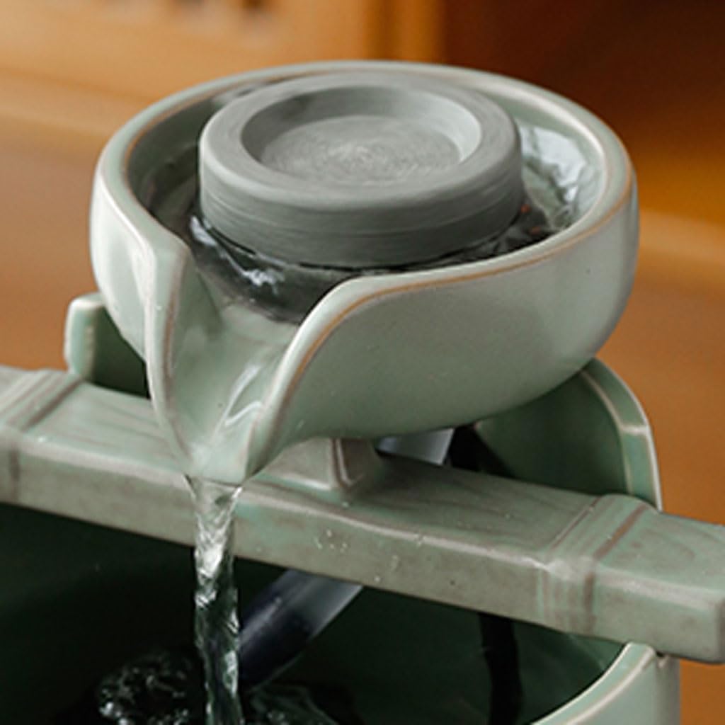 GUERNSEY Tabletop Fountain Small Home Fountain Water Ornaments Living Room Circulating Water Office Desktop Water Ornaments Indoor Fountain