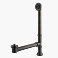 Artiwell Vintage Claw Foot Tub Drain Kit with Lift and Turn Bath Drain Stopper, 1-1/2' Brass Tubular Leg Tub Bathtub Waste and Overflow Drain Assembly with Drain Plug and Bathtub Overflow Cover