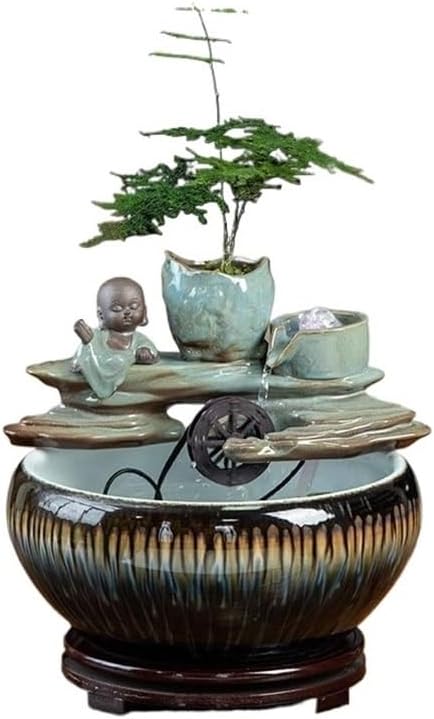 Tabletop Tabletop Fountain Ceramic Fish Tank Relaxing Ambiance for Home and Office Decor Decor