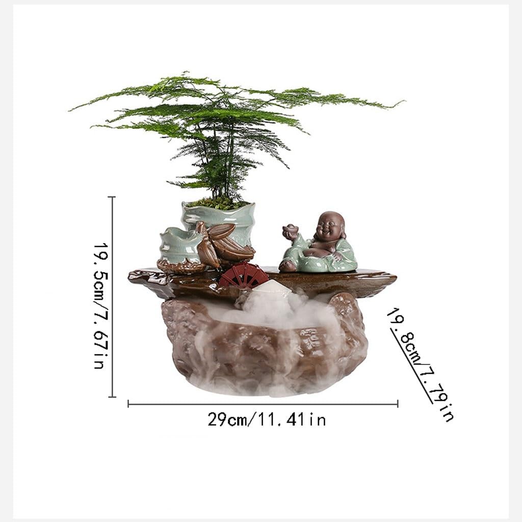 GUERNSEY Tabletop Fountain Tabletop Fountains Chinese Creative Water Fountain Ornaments Study Desk Fountain Ornaments Living Room Circulating Water Desktop Fountain Indoor Fountain