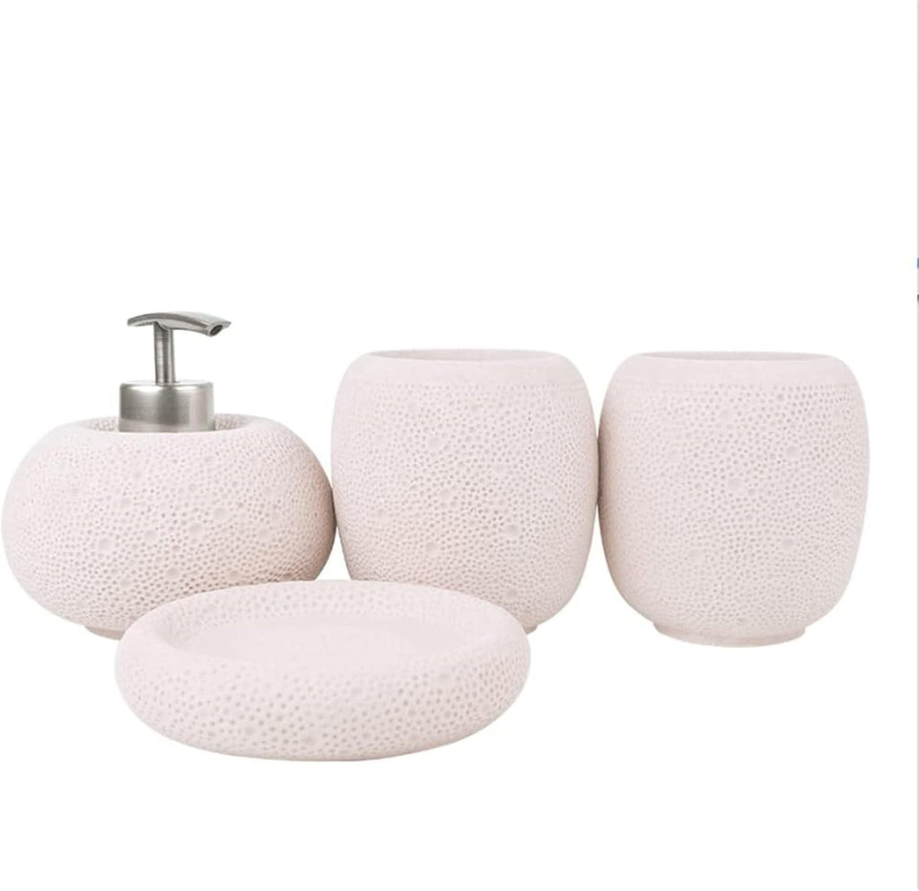 Bathroom Accessory Natural Sand Bathroom Accessory Set Soap Dispenser Sets(Pink,4 Pack)