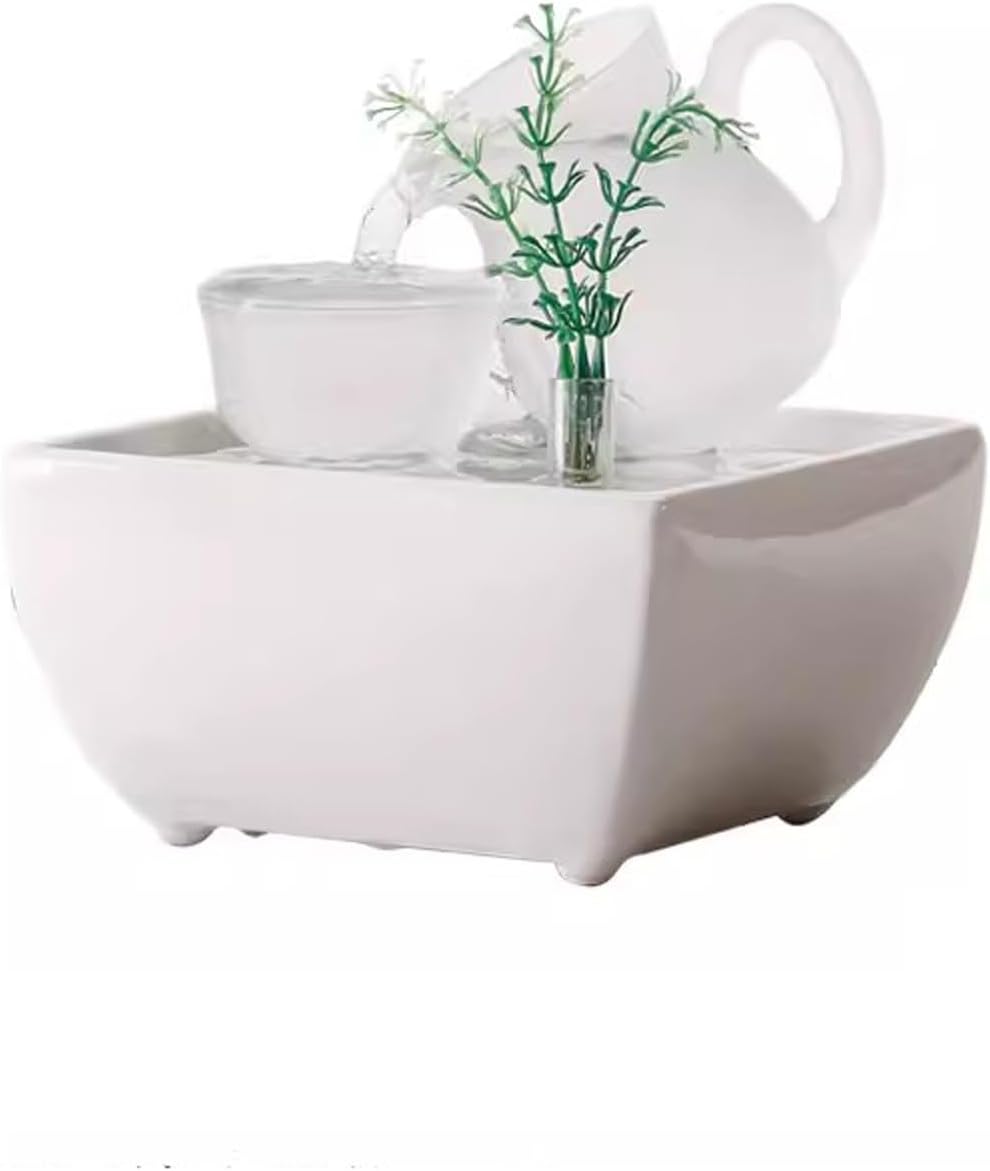 GLigeT Tabletop Fountain Small Flowing Water Fountain Home Finance Decoration Recycling Water Simple Relocation Desktop Fountain Water Fountain Decor
