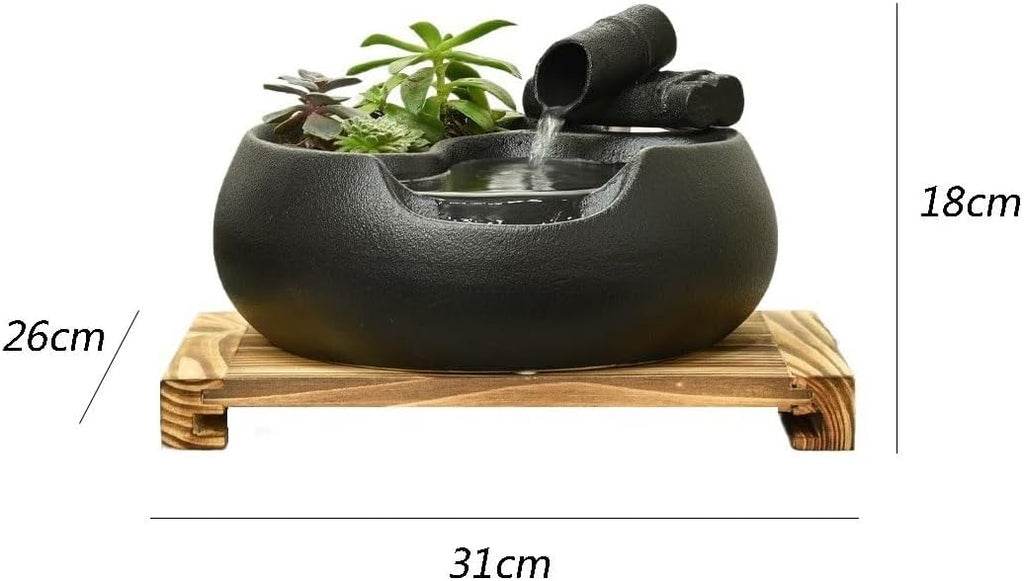 GLigeT Tabletop Fountain Creative Water Fountain Home Living Room Fortune Feng Shui Ornaments Indoor Office Desk Water Decorations Water Fountain Decor