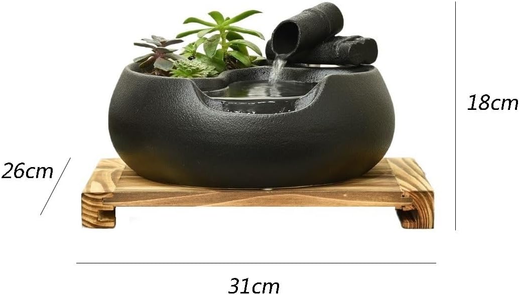 GLigeT Tabletop Fountain Creative Water Fountain Home Living Room Fortune Feng Shui Ornaments Indoor Office Desk Water Decorations Water Fountain Decor