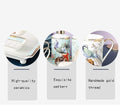 Bathroom Accessories Set Soap Dispenser Vanity Ceramic Set Manual Pump Bottles Bottle Plastic Bathroom Kitchen Hotel Restaurant Victorian Decor(Wei�)