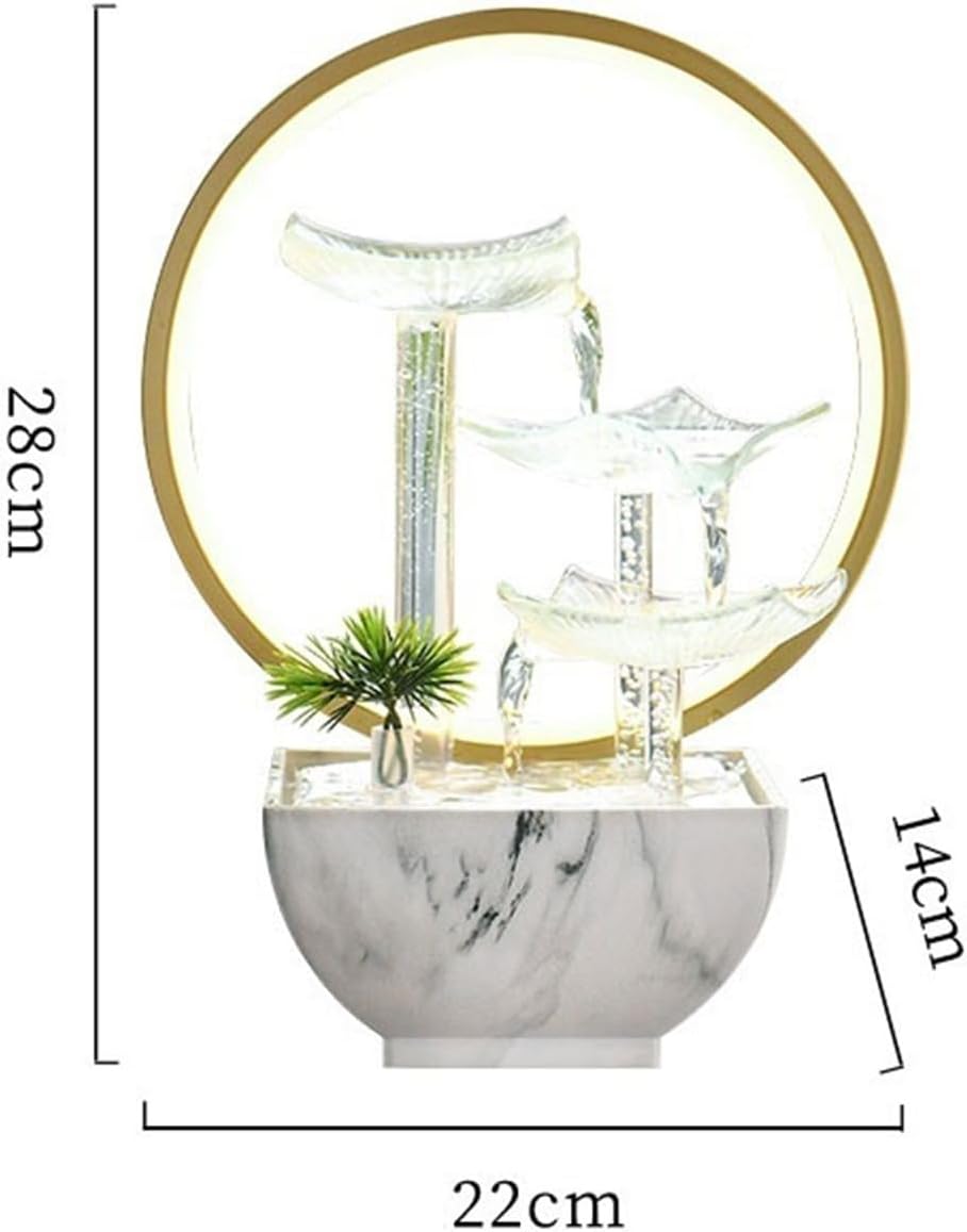 GLigeT Tabletop Fountain Living Room High-Grade Circulating Water Fountain Ornaments Office Fortune Simple Small Desktop Decorations Water Fountain Decor