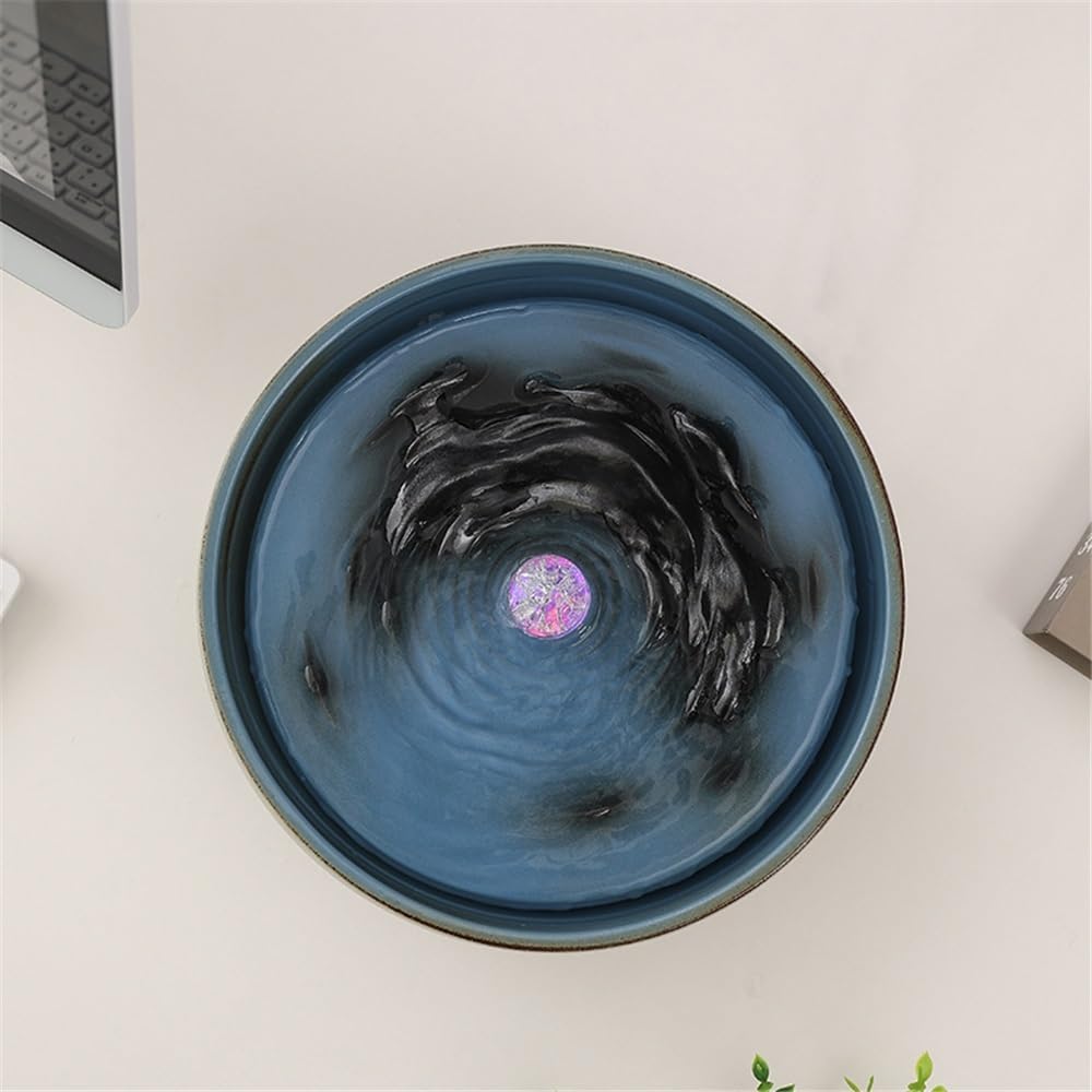 GRFIT Indoor Fountain Tabletop Relaxation Fountain with Running Water Decoration Table Fountain