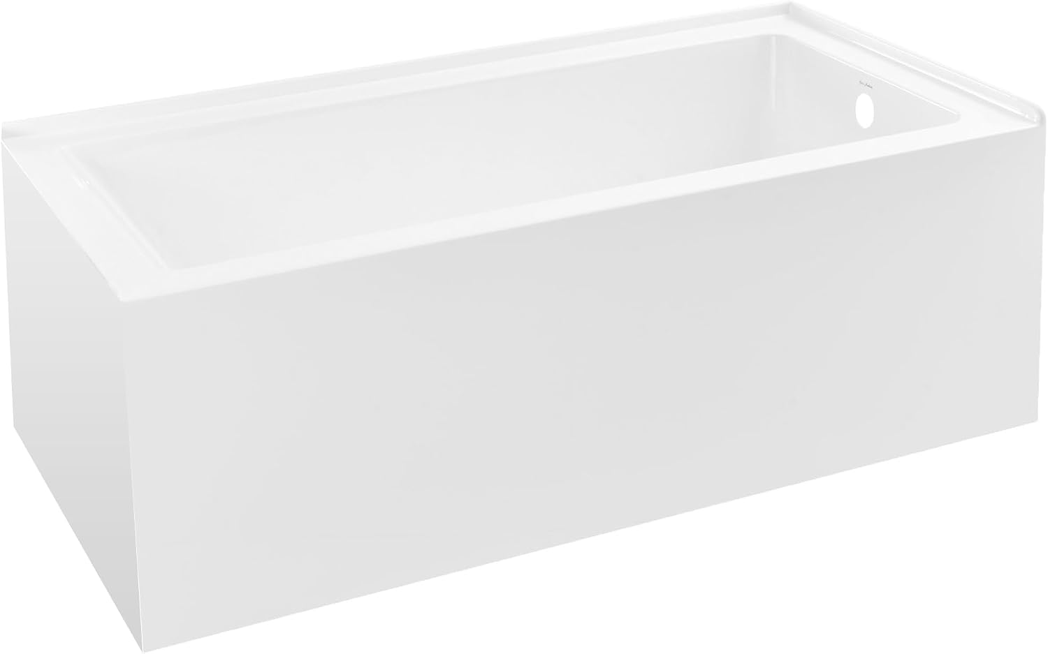 Swiss Madison Voltaire 72 x 36 Right Drain Soaking Alcove Corner Apron Bathtub in Glossy White