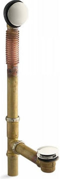 Kohler K-7259-SN Clearflo Brass Toe Tap Bath Drain, Vibrant Polished Nickel