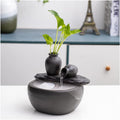 HIHELO Desktop Fountain Tabletop Fountain Ceramic Tabletop Fountain Ornament Circulating Water Fountain for Indoor and Home Decoration Water Fountain Outdoor (Color : with Nebulizer)