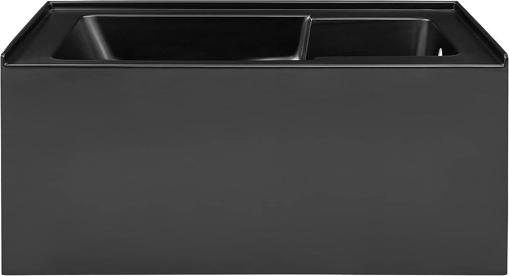 Voltaire 54' x 30' Right-Hand Drain Alcove Bathtub with Apron in Matte Black