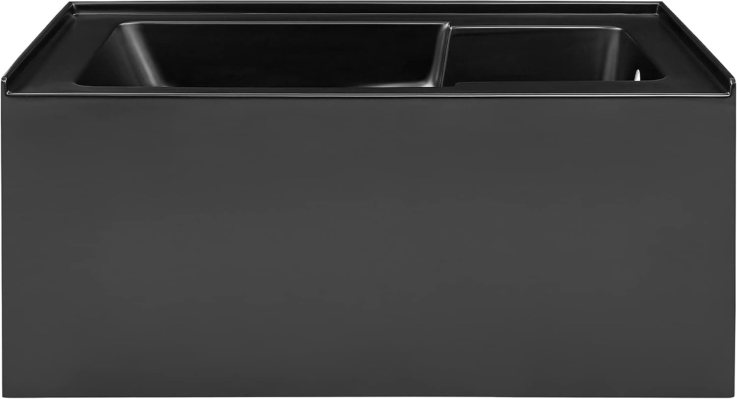 Voltaire 54' x 30' Right-Hand Drain Alcove Bathtub with Apron in Matte Black