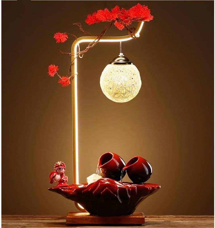 GUERNSEY Tabletop Fountain Tabletop Fountain Flowing Water Ornaments Chinese Tabletop Fountain Interior Decoration Home Crafts Indoor Fountain
