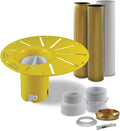 Freestanding Bathtub Drain Kit – Rough-in Installation System, White PVC & Brass Plumbing Pipes, Fits 1-1/2' Threaded Male & Female Drains, Leak-Proof DIY Install