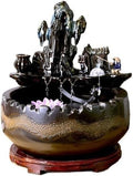 Tabletop Ceramic Tabletop Fountain for Indoor and Home Decoration Table Desk Office Patio Decor
