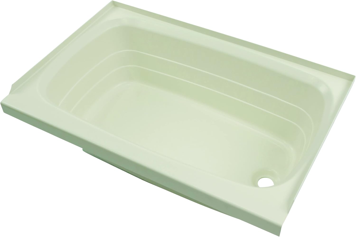 Lippert Replacement 24' x 36' Parchment Bathtub with Right Drain, Scratch-Resistant ABS Acrylic for RVs, Travel Trailers, 5th Wheels, Motorhomes - P2436RHSPK