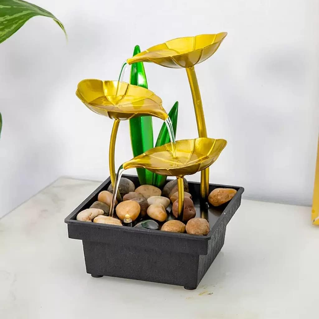 HIHELO Desktop Fountain Tabletop Fountain Desktop Flowing Water Decoration Office Lucky Flowing Water Decoration Living Room Waterscape Decoration Water Fountain Outdoor (Color : B)