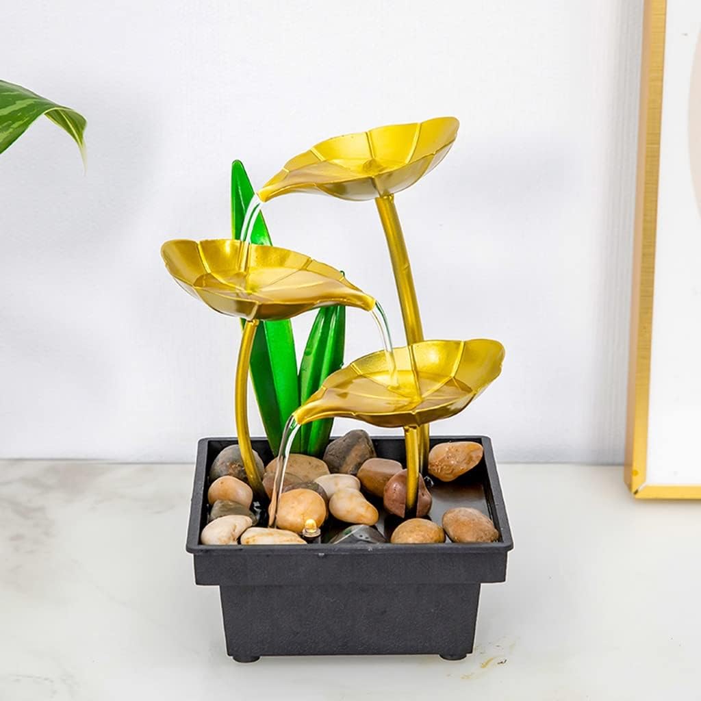 HIHELO Desktop Fountain Tabletop Fountain Desktop Flowing Water Decoration Office Lucky Flowing Water Decoration Living Room Waterscape Decoration Water Fountain Outdoor (Color : B)