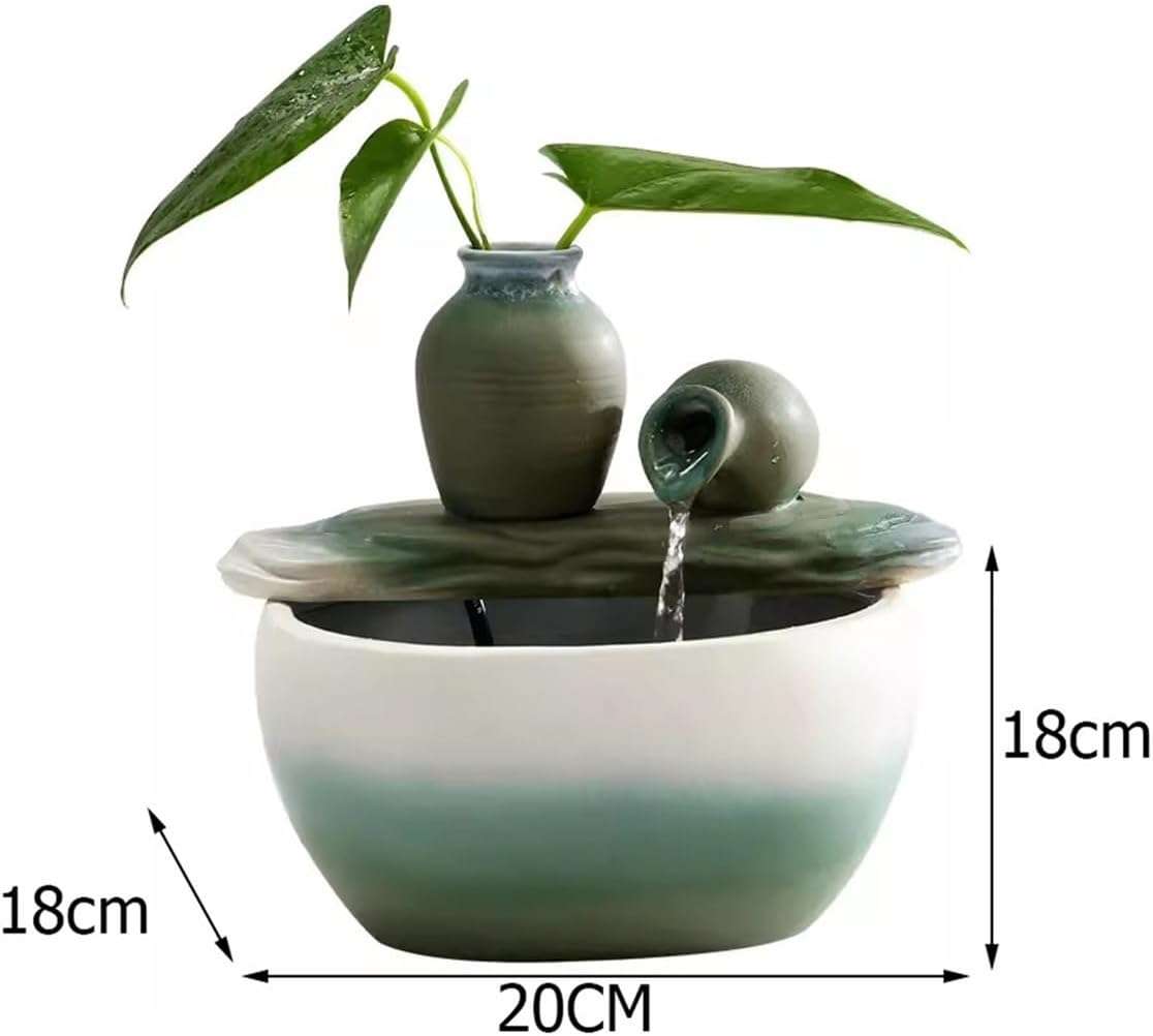 Desktop Fountain Small Water Dispenser, Fountain Decoration, Living Room Circulation, Office Desktop Humidifier Decoration Tabletop Fountain