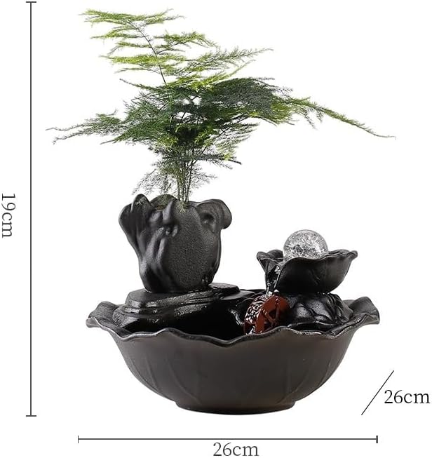 GUERNSEY Tabletop Fountain Tabletop Fountain Flowing Water to Make Money Ornaments Circulating Water Office Living Room Decoration Desktop Fountain Indoor Fountain(A)