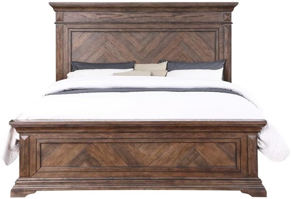 New Classic Mar Vista 4-Piece Wood Queen Bedroom Set with Nightstand in Walnut