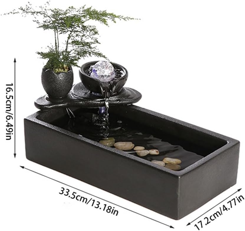 GUERNSEY Tabletop Fountain Circulating Water Office Desktop Decoration Coffee Table Fountain Small Ornaments Study Desk Fountain Indoor Fountain