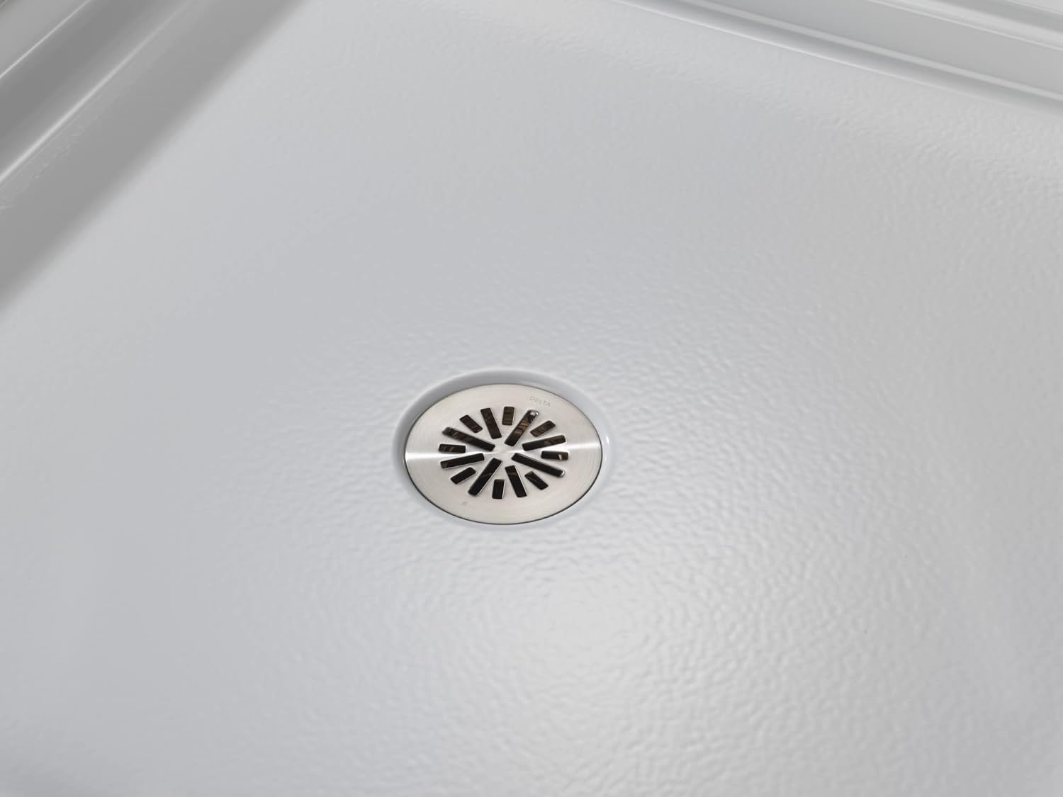 Delta 4 Inch Brushed Nickel Round Shower Floor Drain with Gasket and Snap-In Drain Gate, Stainless DT051411-SS