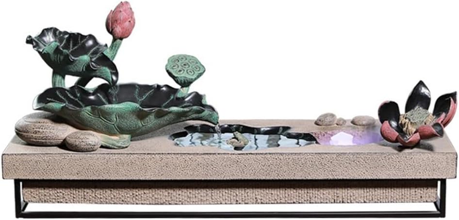 GRFIT Indoor Fountain Relaxing Tabletop Fountain with Running Water for Decorating Living Room and Entrance. Table Fountain