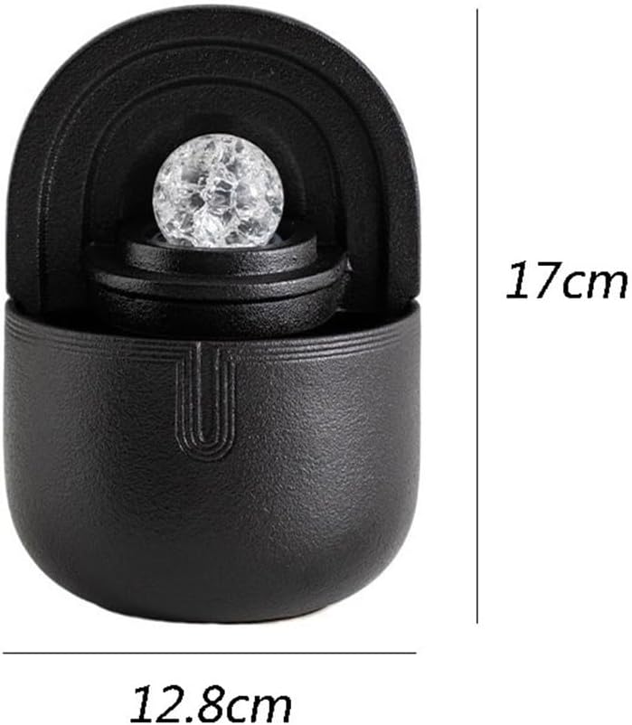 GLigeT Tabletop Fountain Small Office Spinning Ball Fortune Feng Shui Wheel Creative Simplicity Fountain Ceramic Desktop Ornaments Water Fountain Decor(Blue)