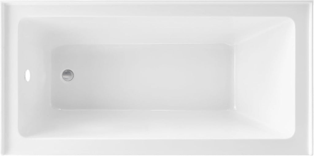 Voltaire 60' x 30' Left Drain Skirted Soaking Bathtub with Apron ADA Height in Glossy White