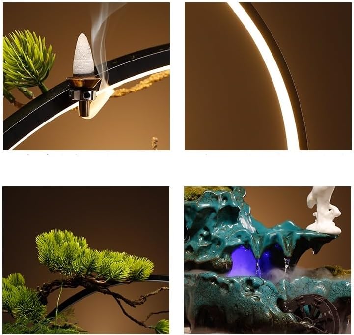 GUERNSEY Tabletop Fountain Tabletop Fountain Rockery Water Fountain Home Living Room Circulating Water Fountain Decoration Indoor Fountain