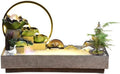 GRFIT Indoor Fountain Zen Ornament for Desk, Lotus Landscape, Flowing Water Ornament, Circulating Water Fountain Tabletop Fountain