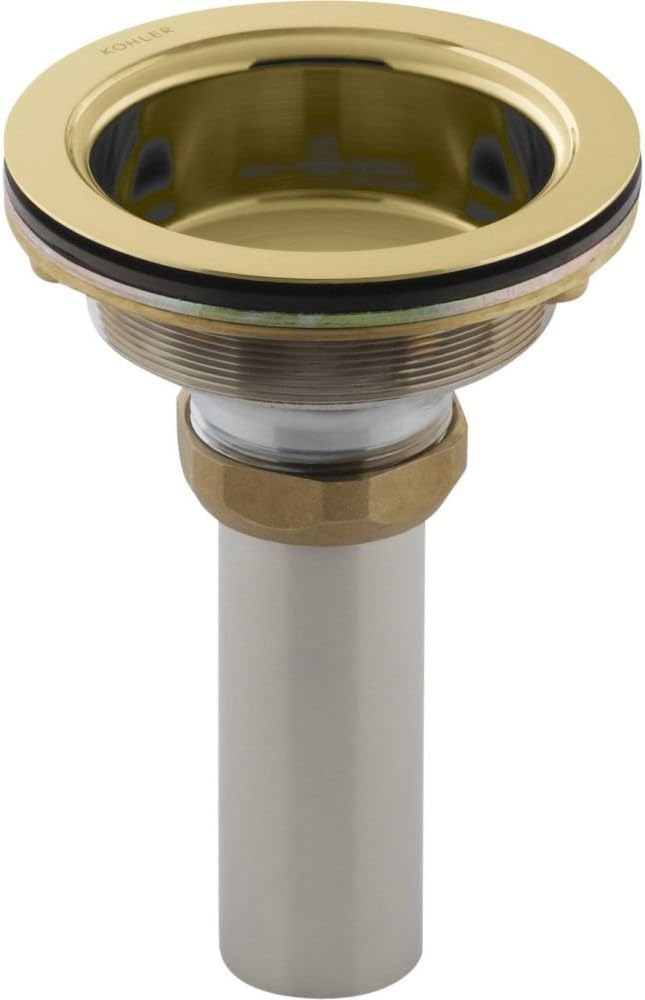Kohler K-8804-PB 3-1/2' - 4' Duostrainer Drain Body Less Strainer Basket Brass