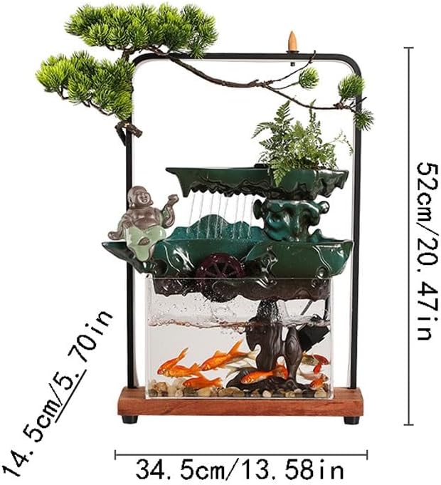GUERNSEY Tabletop Fountain Indoor Rockery Fountain Decoration Home Living Room Fountain Decoration Office Circulating Water Fountain Decoration Indoor Waterfall Feature Indoor Fountain