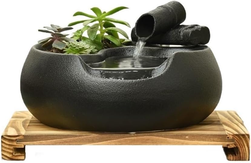 GLigeT Tabletop Fountain Creative Water Fountain Home Living Room Fortune Feng Shui Ornaments Indoor Office Desk Water Decorations Water Fountain Decor
