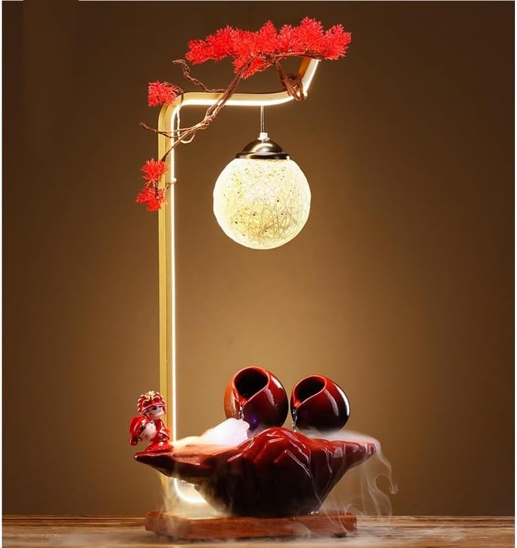 GUERNSEY Tabletop Fountain Tabletop Fountain Flowing Water Ornaments Chinese Tabletop Fountain Interior Decoration Home Crafts Indoor Fountain
