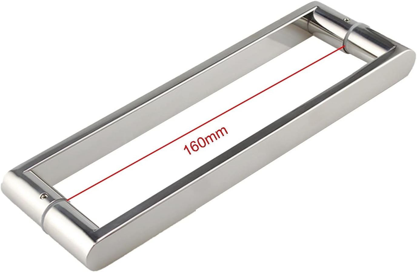 Shower Door Handle Glass Door Handle,Stainless Steel Polished Chrome Push and Pull Glass Door Handle Household Glass Door Hardware Accessories (Chrome 165mm)