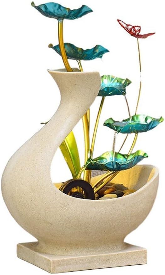 GUERNSEY Tabletop Fountain Office Desktop Living Room Porch Chinese Style Water Ornaments Water Circulation Fountain Study Desktop Decoration Indoor Fountain