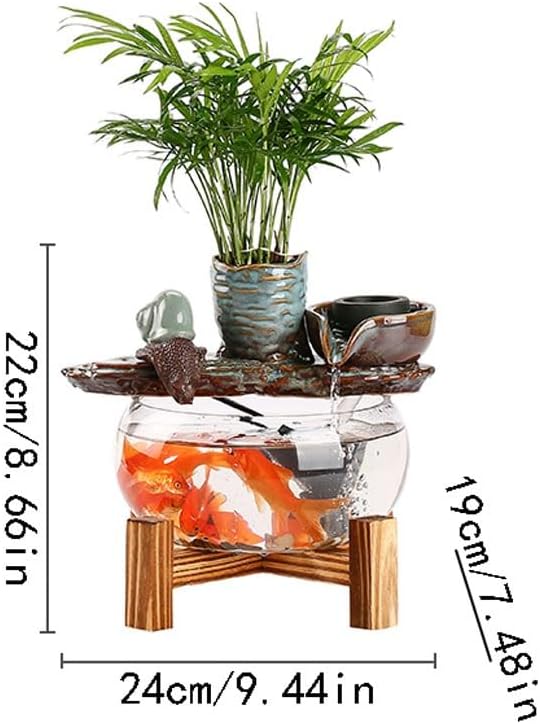 GUERNSEY Tabletop Fountain Tabletop Fountains Chinese Tea Room Desktop Circulating Water Fish Tank Ornaments Home Living Room Desktop Creative Ornaments Indoor Fountain